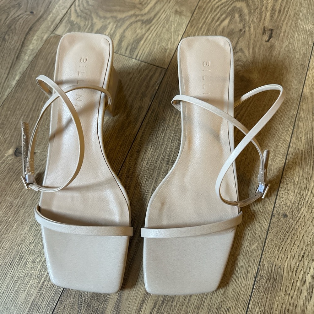 Open Square Toe Block Heel - image 3